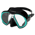 Atomic SubFrame Medium Fit Mask - Black / Aqua - Mike's Dive Store