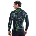 Fourth Element Hydroskin Rash Vest Long Sleeved - Back - Men's Black/Green