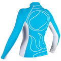 Fourth Element Hydroskin Rash Vest Long Sleeved - Women's Aqua/White - Back