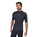 Fourth Element Men's Ocean Positive Short Sleeve Hydroskin Rash Vest | Black / Front | Mike's Dive Store