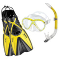 Mares X-One Marea Mask Snorkel Fin Set - Yellow - Mike's Dive Store