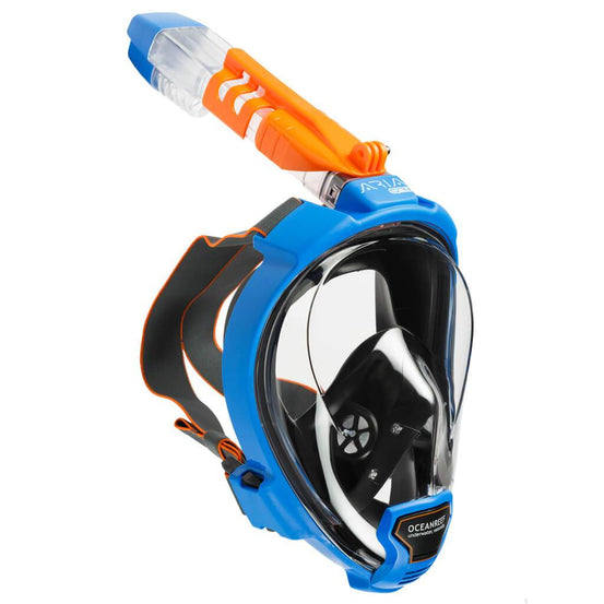 Ocean Reef Aria QR+ Full Face Snorkeling Mask - Blue - Mike's Dive Store