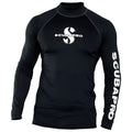 Scubapro UPF 50 Long Sleeve Men's Rash Guard - Black - Mike's Dive Store