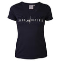 Shark Inspired Ladies Fitted T-Shirt - Navy - Mike's Dive Store