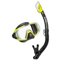 Tusa Visio Tri-Ex Mask and Snorkel Set - Flash Yellow / Black - Mike's Dive Store