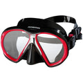 Atomic SubFrame Medium Fit Mask - Black / Red - Mike's Dive Store
