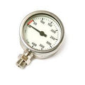 Miflex Brass Tech Pressure Gauge - Mike's Dive Store