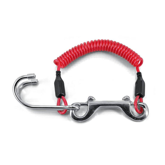 Best Divers Double Reef Hook with Carabiner & Spiral - Mike's Dive Store