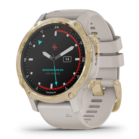 Garmin Descent MK2S Dive Computer | Light Gold / Light Sand | Mike's Dive Store