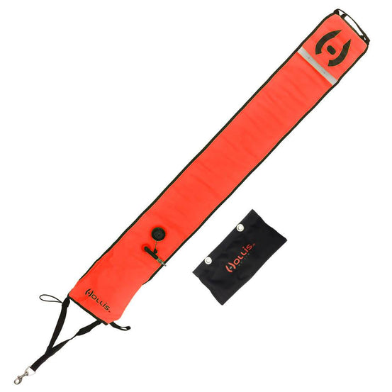 Hollis Surface Marker Buoy with Sling Pouch - Orange - Mike's Dive Store