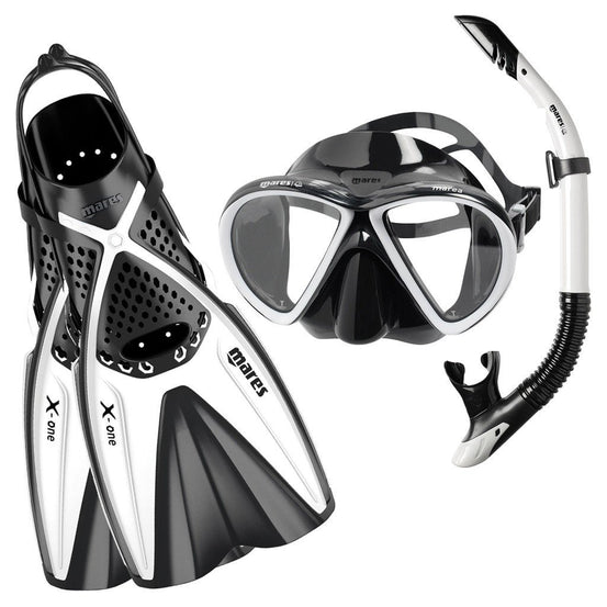 Mares X-One Marea Mask Snorkel Fin Set - White - Mike's Dive Store