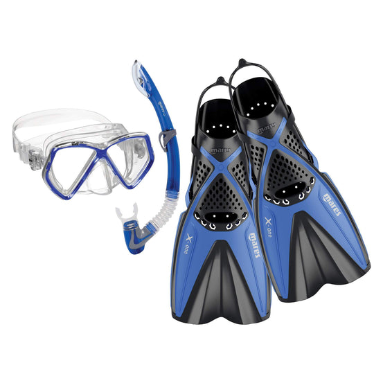 Mares X-One Pirate Kids Snorkelling Set | Blue | Mike's Dive Store