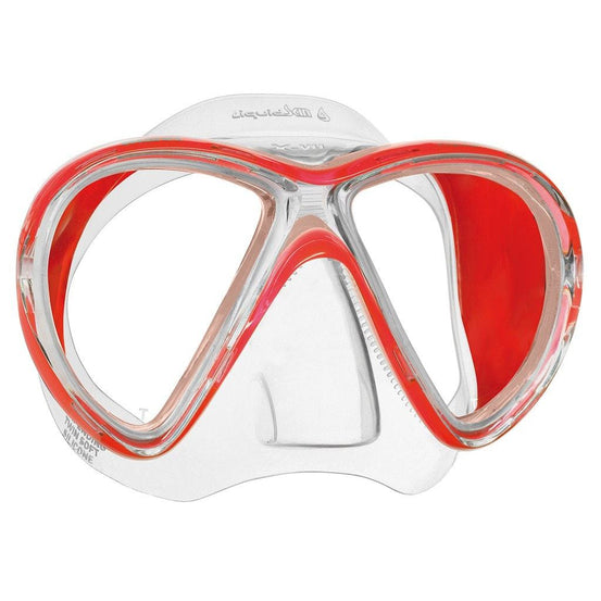 Mares X-Vu LiquidSkin Dive Mask - Red / Clear - Mike's Dive Store
