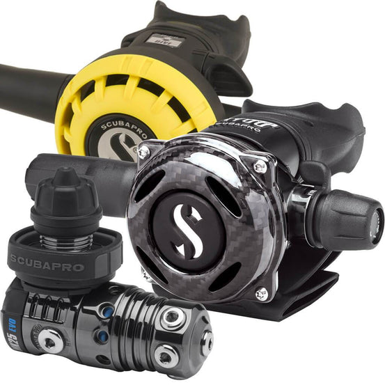 Scubapro MK25 EVO A700 Carbon Black Tech & R195 Regulator Set - DIN - Mike's Dive Store