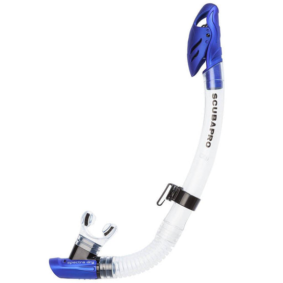 Scubapro Spectra Dry Snorkel - Blue / Clear - Mike's Dive Store