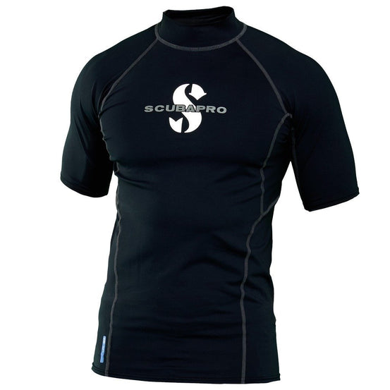 Scubapro T-Flex Short Sleeve Men's Rash Guard - Black - Mike's Dive Store