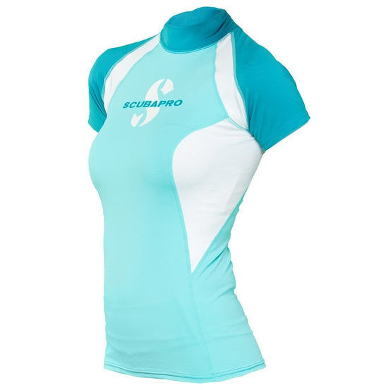 Scubapro T-Flex Short Sleeve Women's Rash Guard - Caribbean - Mike's Dive Store
