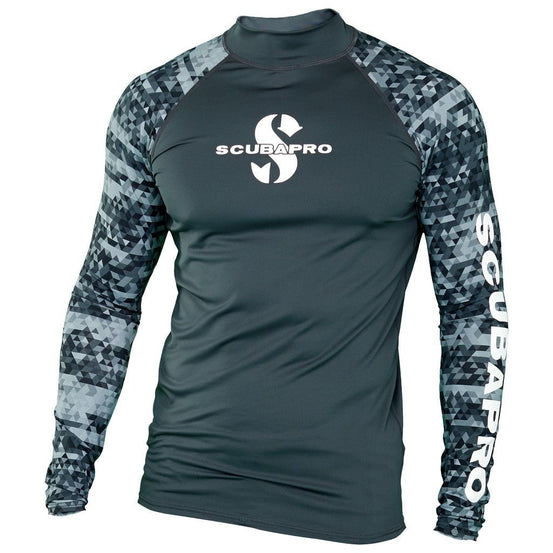 Scubapro UPF 50 Long Sleeve Men's Rash Guard - Graphite - Mike's Dive Store