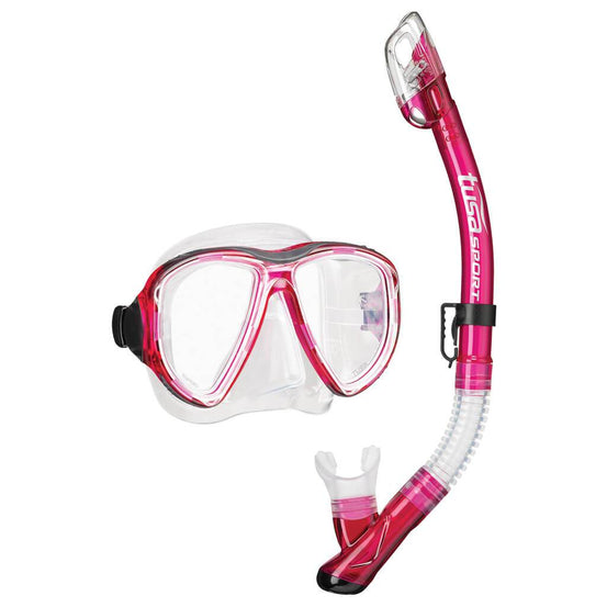 Tusa Powerview Mask and Snorkel Set - Bright Pink - Mike's Dive Store