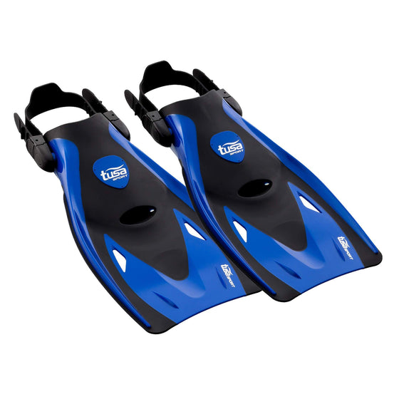 Tusa Sport Long Snorkelling Fins | Metallic Blue | Mike's Dive Store
