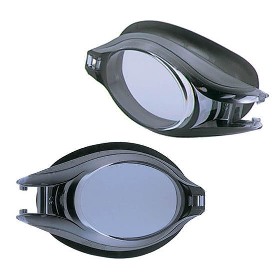 View Platina V500A Prescription Swimming Goggles Set - Black - Lenses