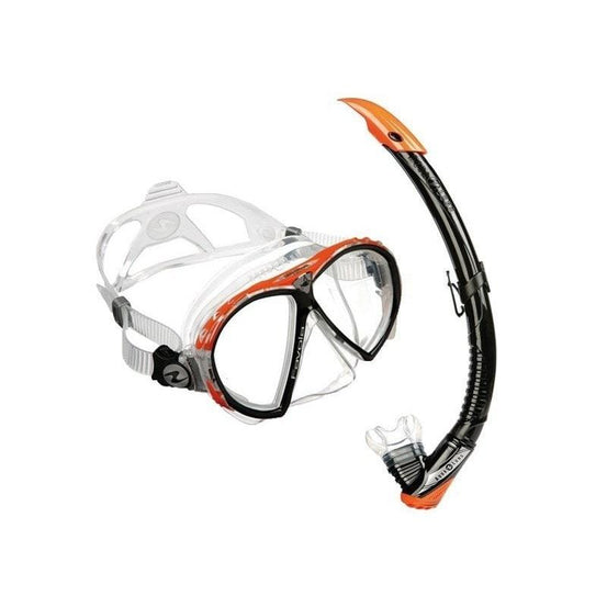 Aqualung Favola Pro Mask & Snorkel Set - Orange - Mike's Dive Store