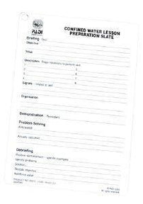 PADI Confined Water Lesson Preparation Slate
