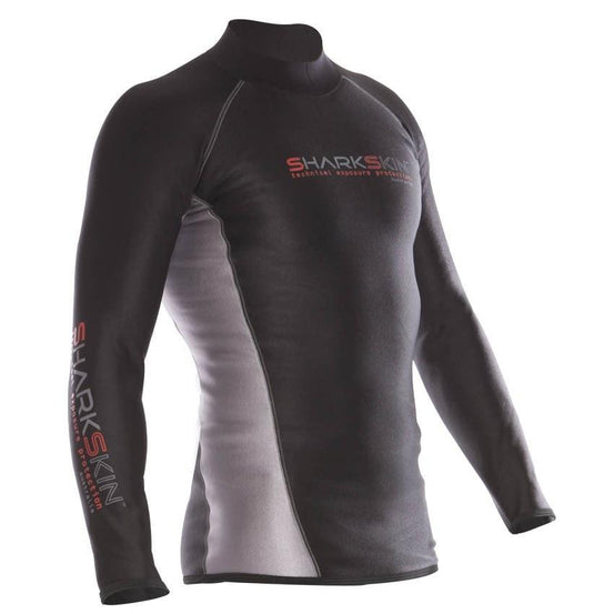 Sharkskin Chillproof Long Sleeve - MensBlack/Silver XXS - Mike's Dive Store